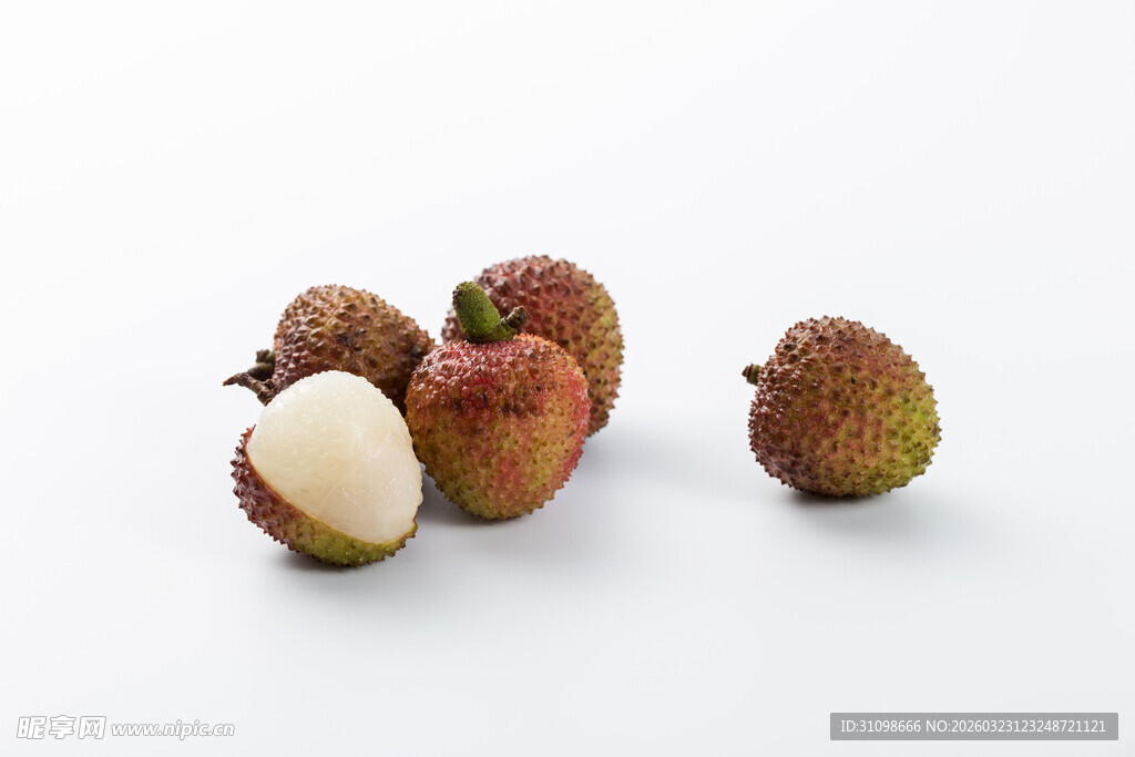 新鲜荔枝果实特写