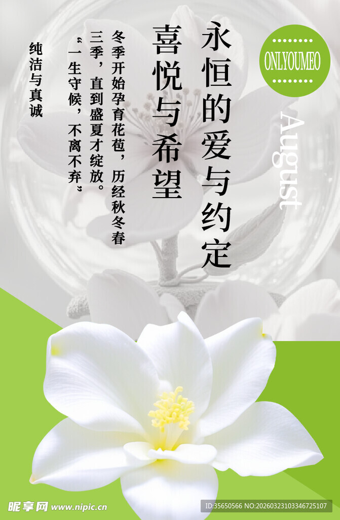 栀子花书签