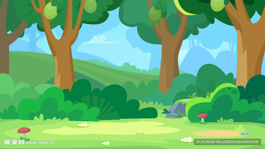 森林中的清新自然景观