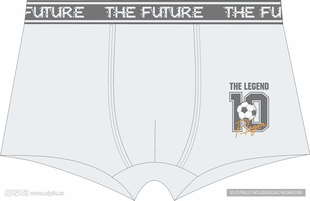 男士潮流印花平角内裤