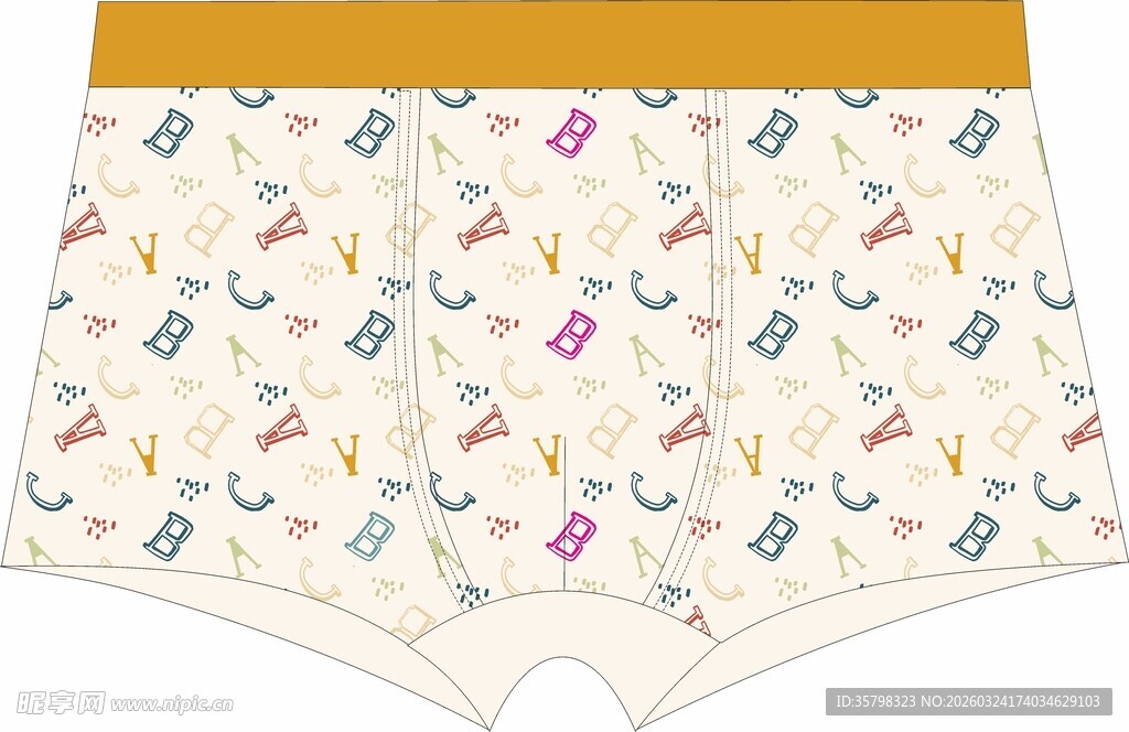 卡通图案女童可爱小内裤