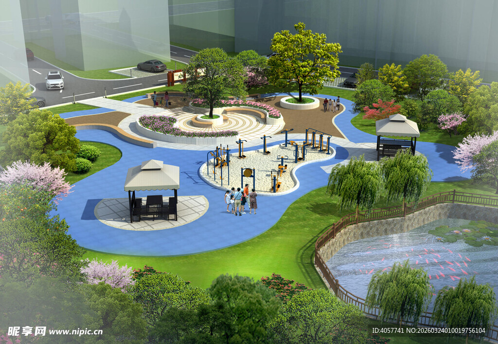 小游园节点效果图