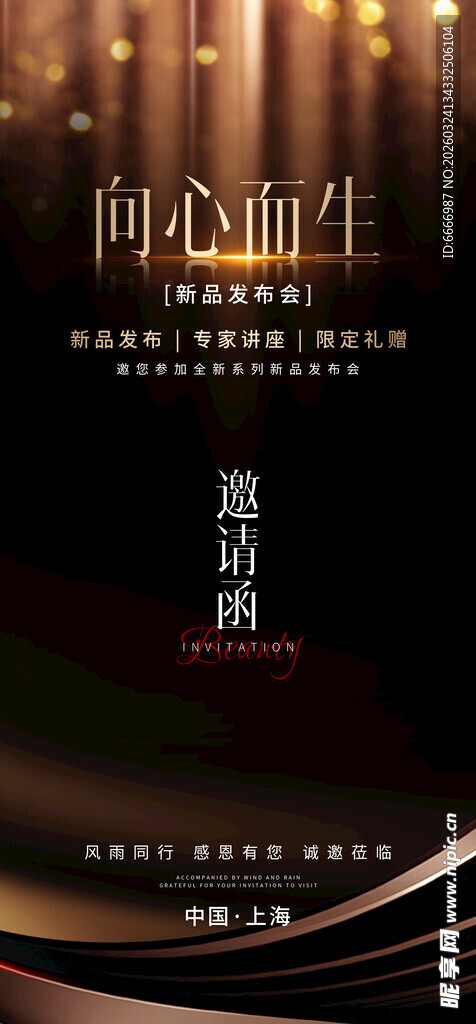 奢华黑金商务活动背景图