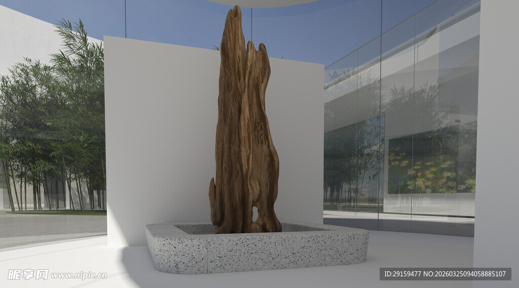 现代风格户外木雕艺术品