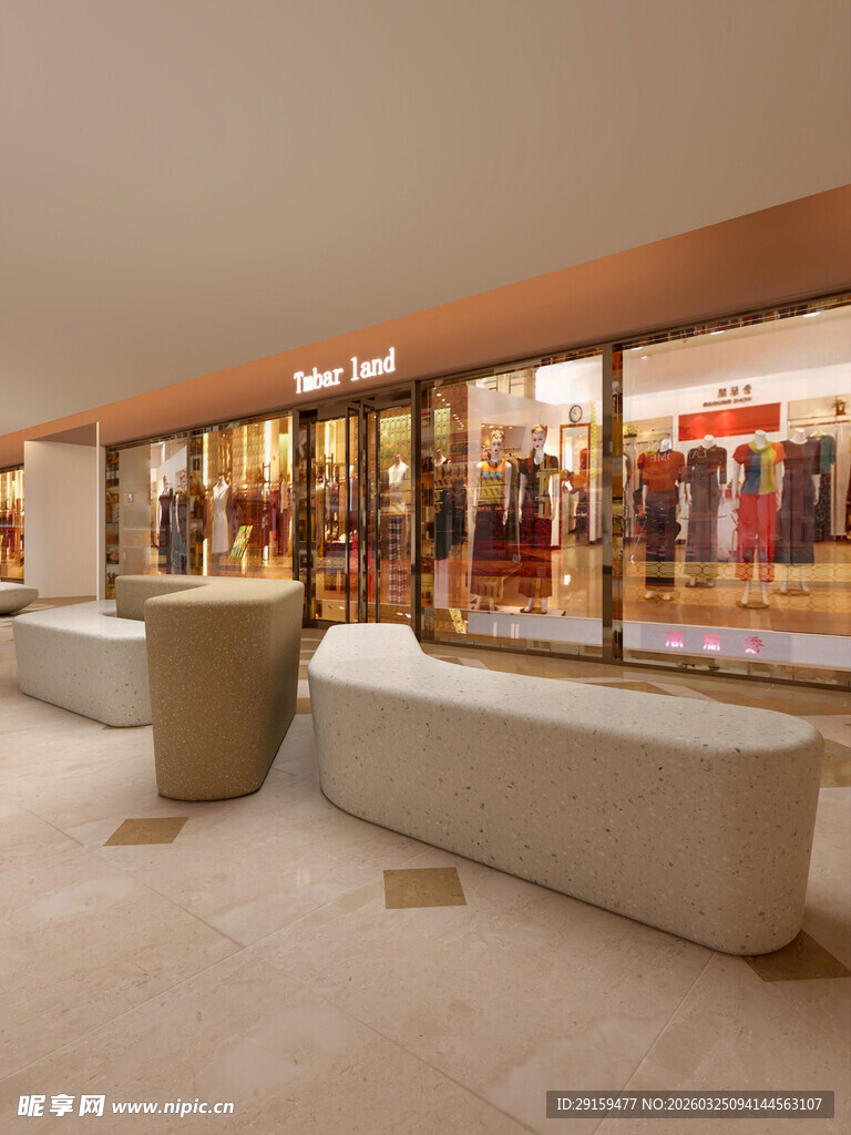 时尚店铺内景展示