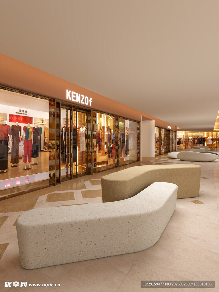 时尚商场室内舒适休息区