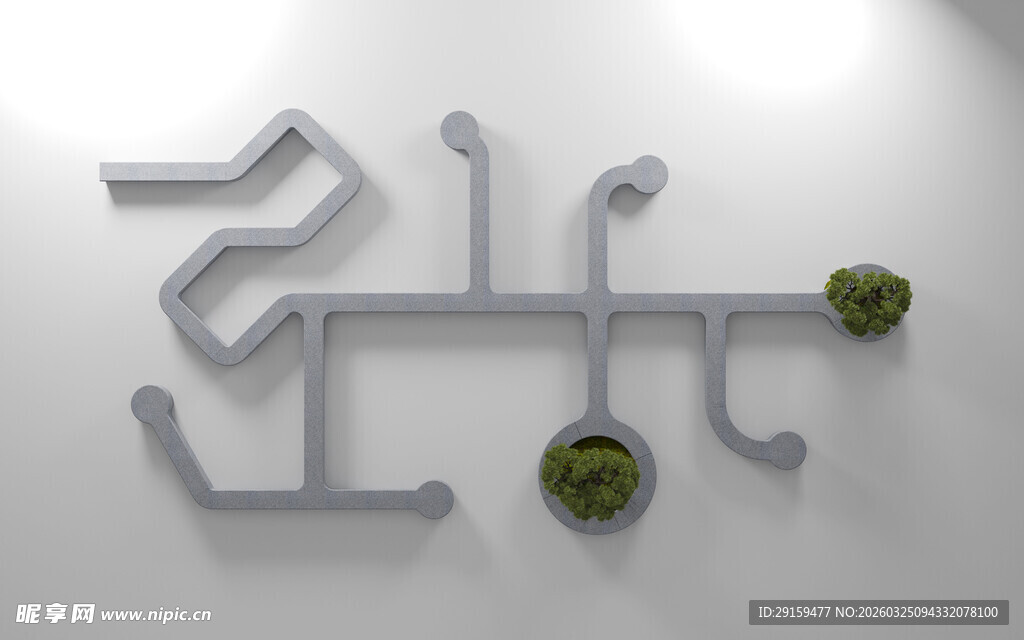 创意墙面绿植装饰摆件