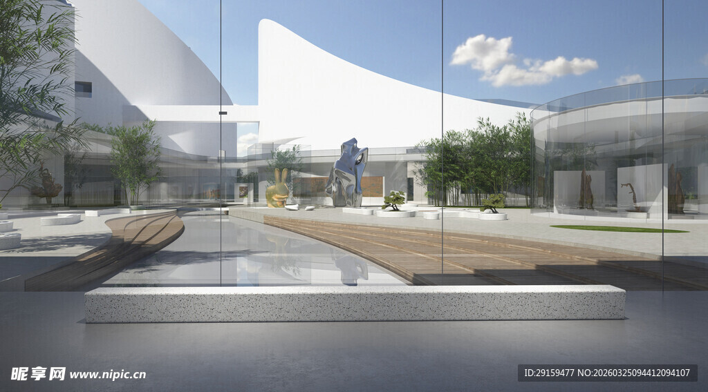 现代建筑户外景观视野