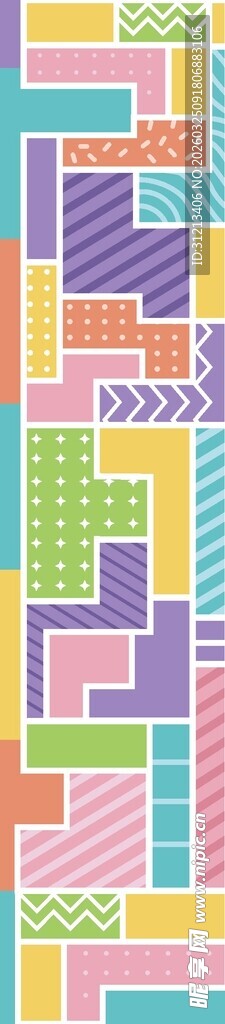 多彩几何图案拼接背景