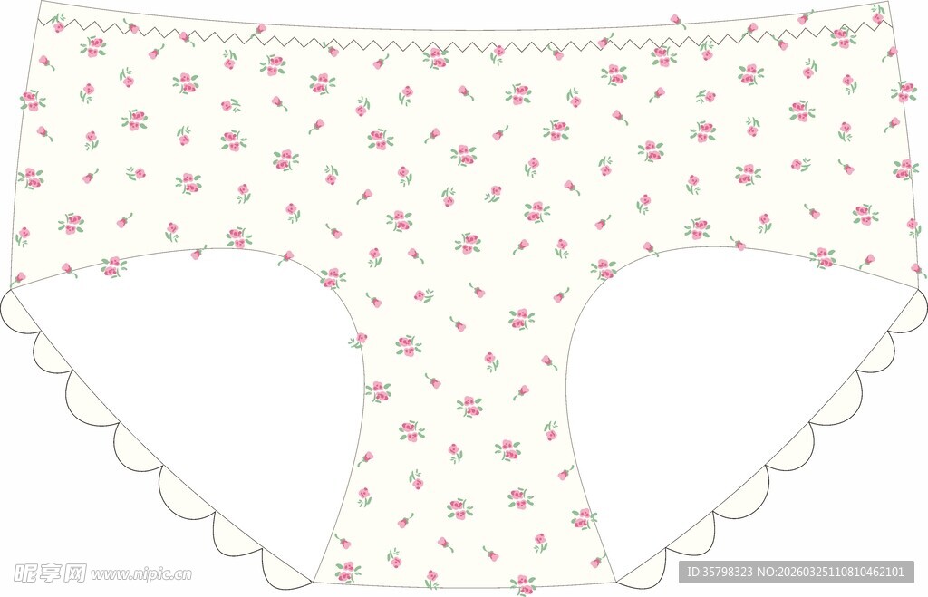 花边碎花女士内裤