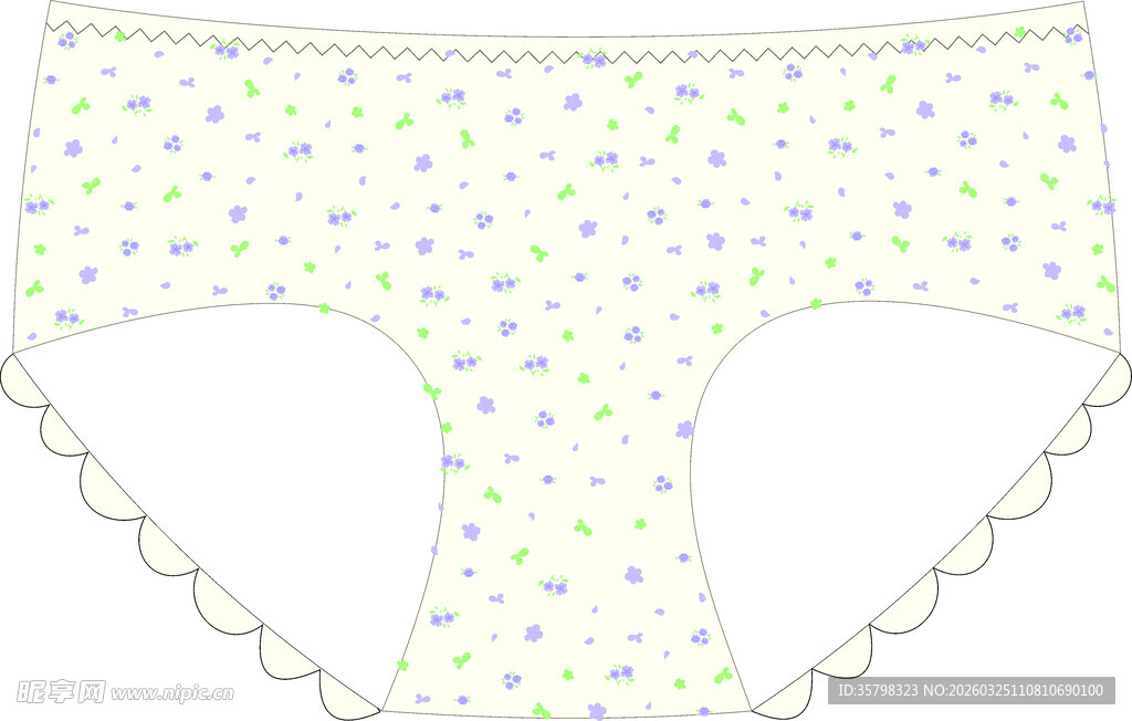 波点花边女士内裤