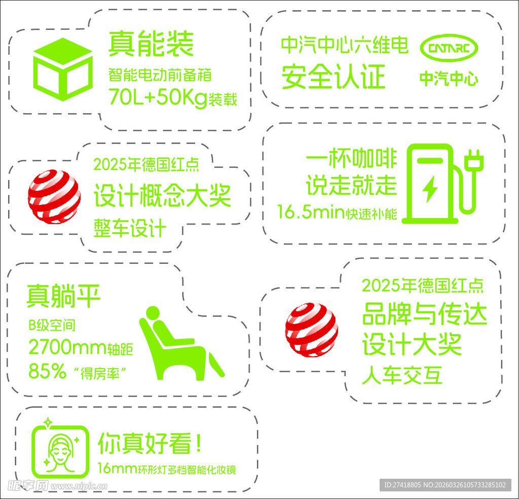 人物简笔画 汽车卖点展示
