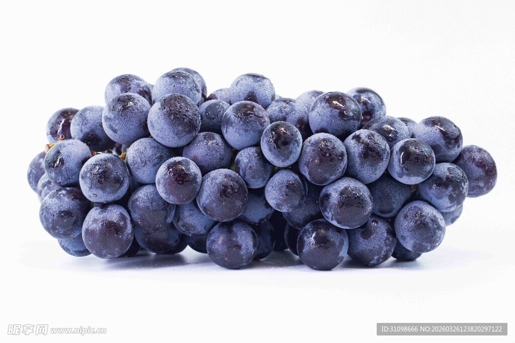 一串紫葡萄特写