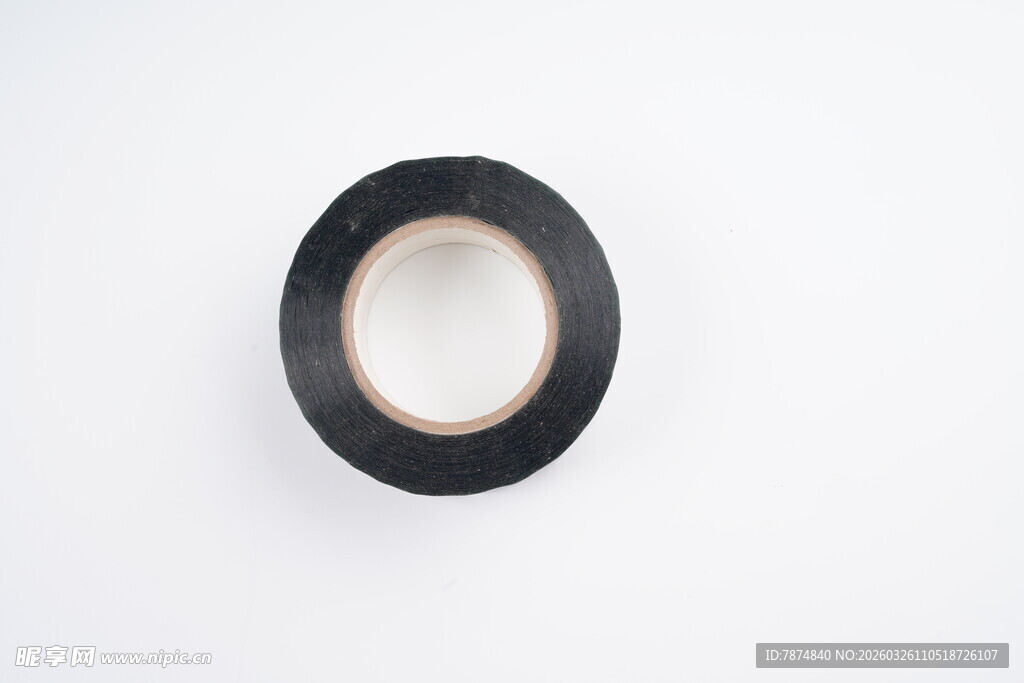 黑色绝缘胶带特写