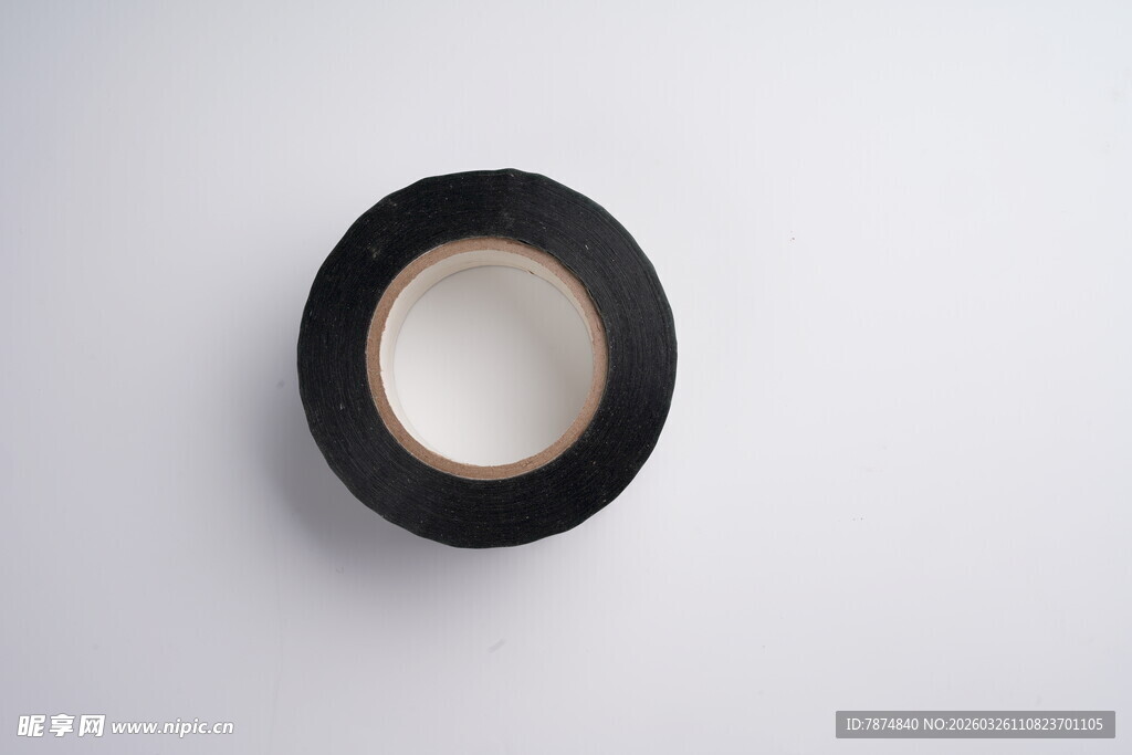 黑色绝缘胶带单卷特写