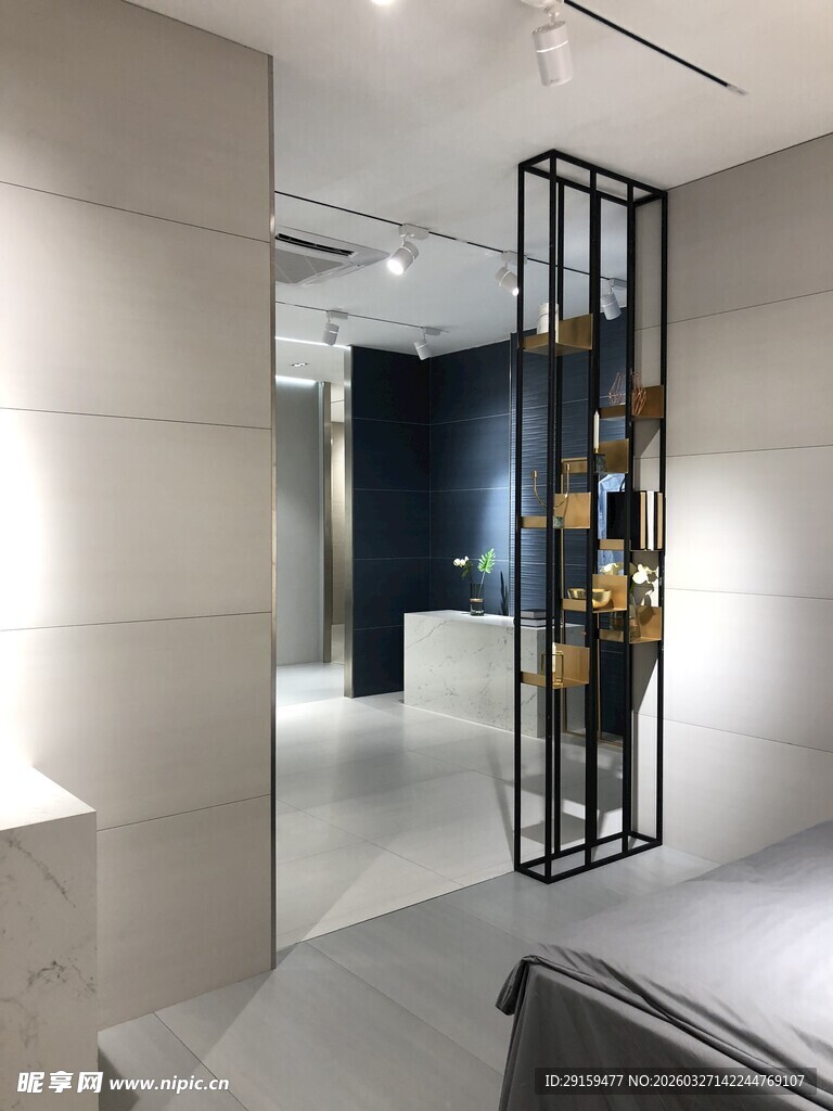 现代简约室内金属隔断设计