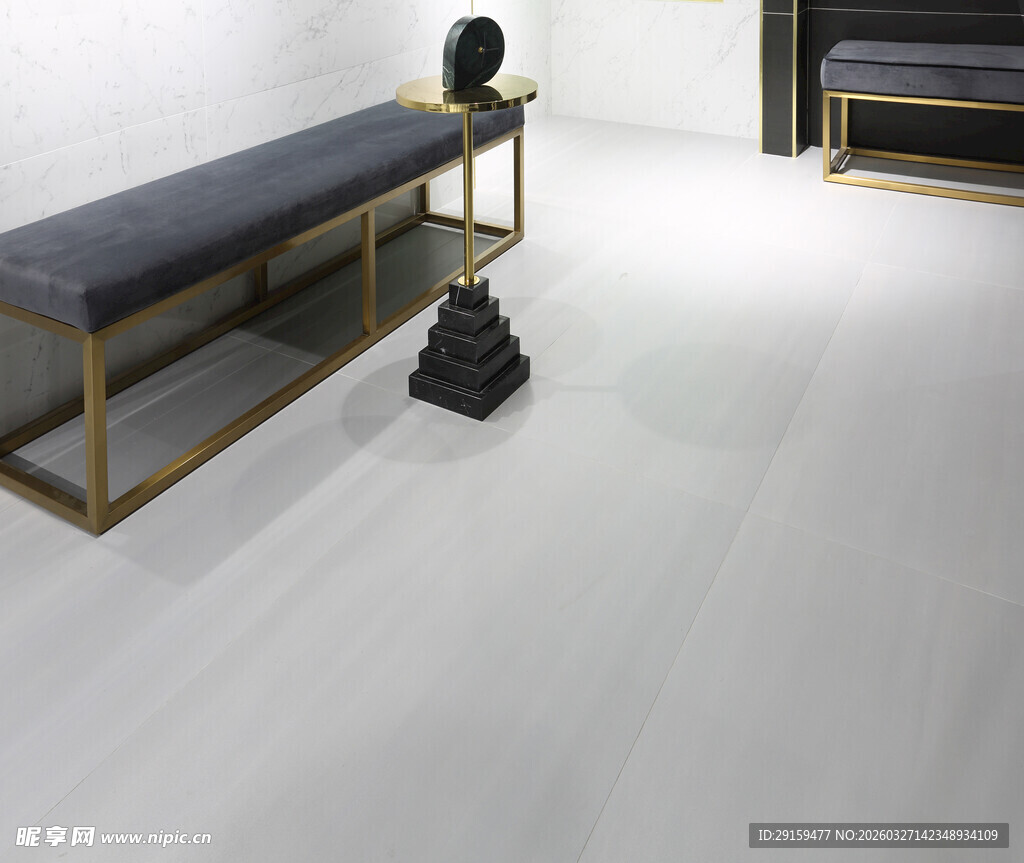 现代简约风金属框架长椅