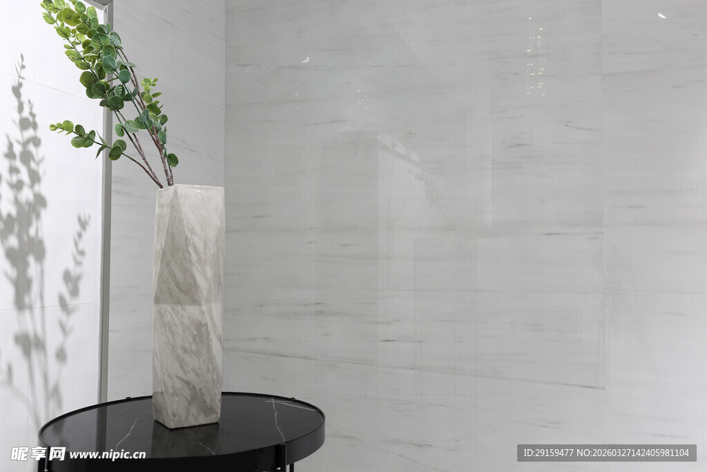 简约室内花瓶绿植装饰场景