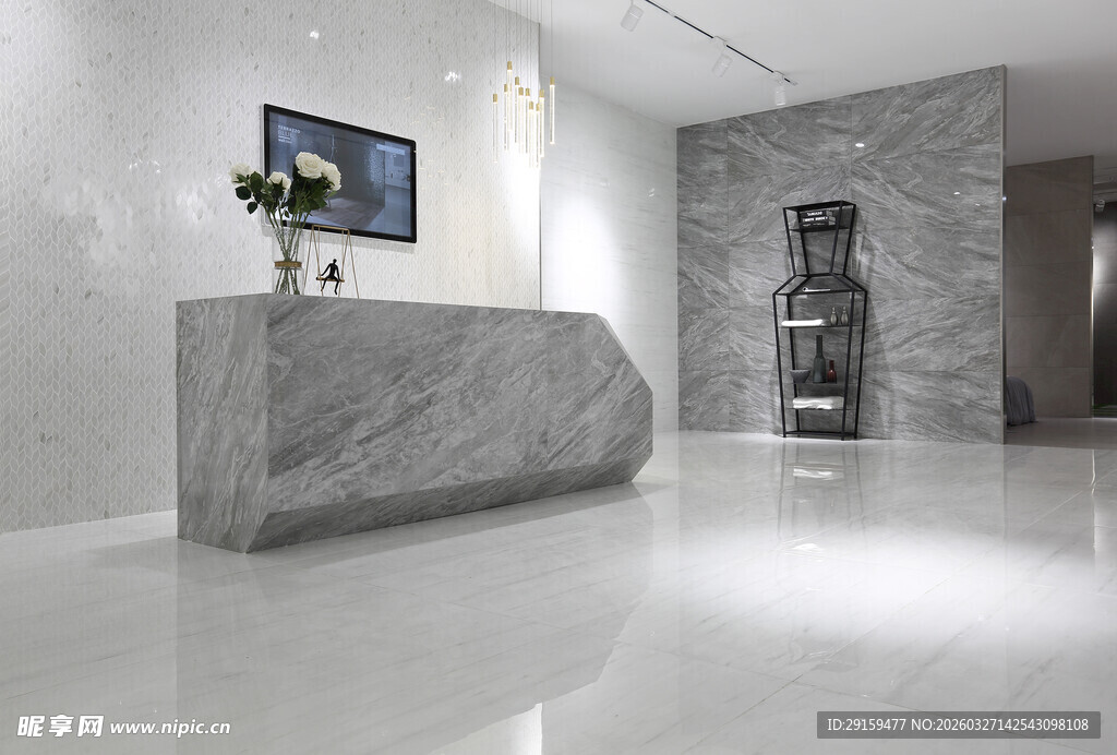 现代简约风格前台接待区