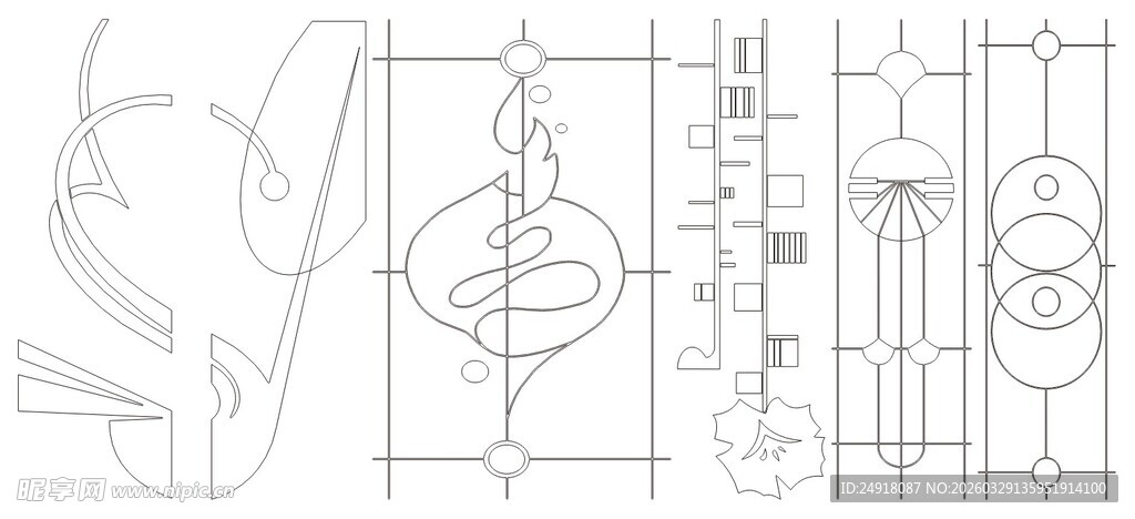 中式门窗雕花铁艺图案