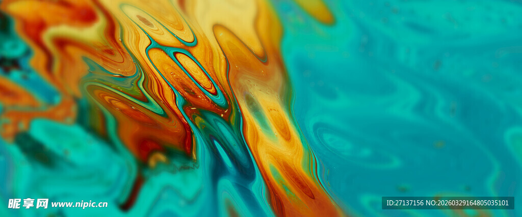 抽象色彩交织艺术画作