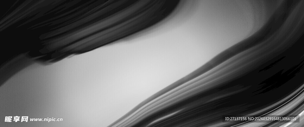 黑白飘逸线条抽象背景图