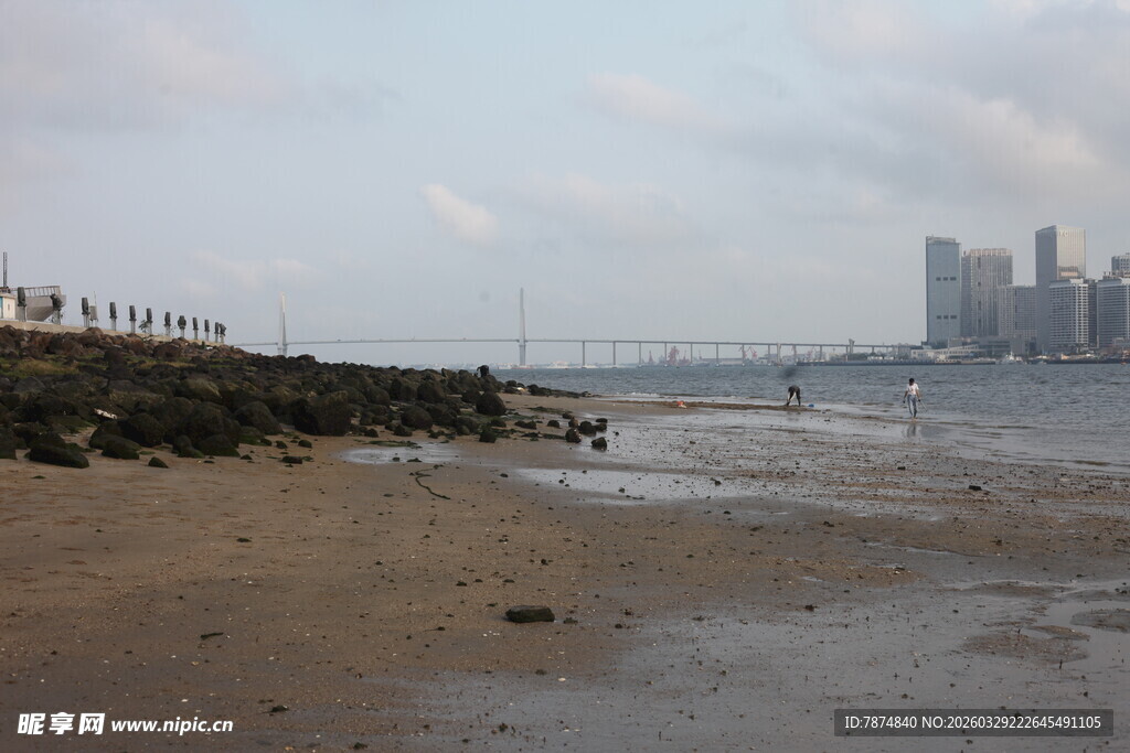 湛江海滨城市沙滩风光