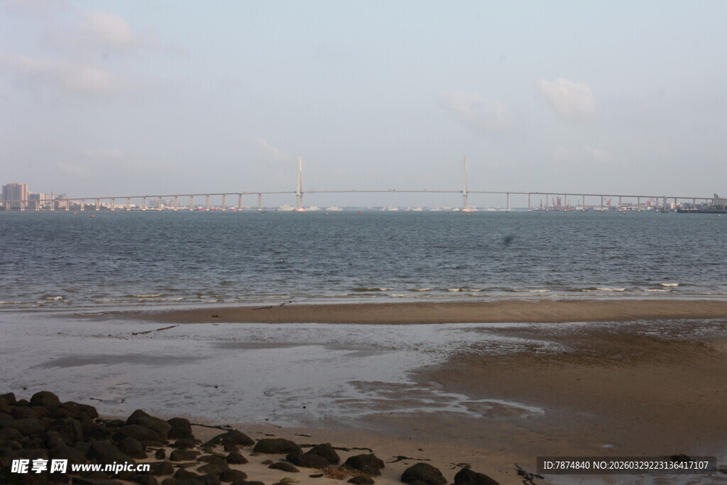 湛江海边风光 宁静的滩涂景色