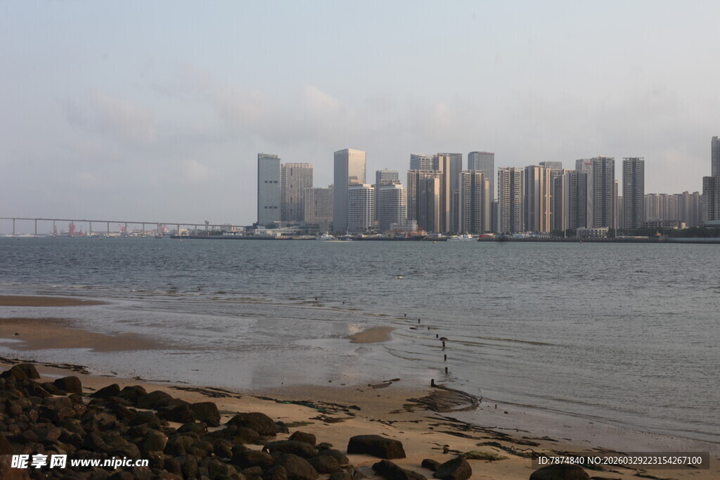 湛江海滨城市风光远眺