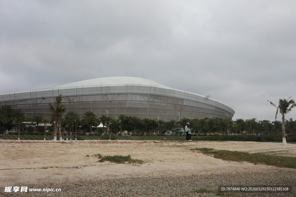 湛江现代风格体育场外观