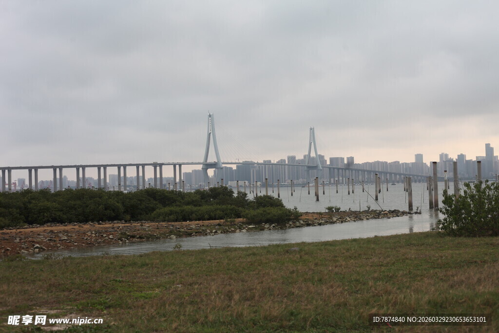 湛江城市桥梁远景景观