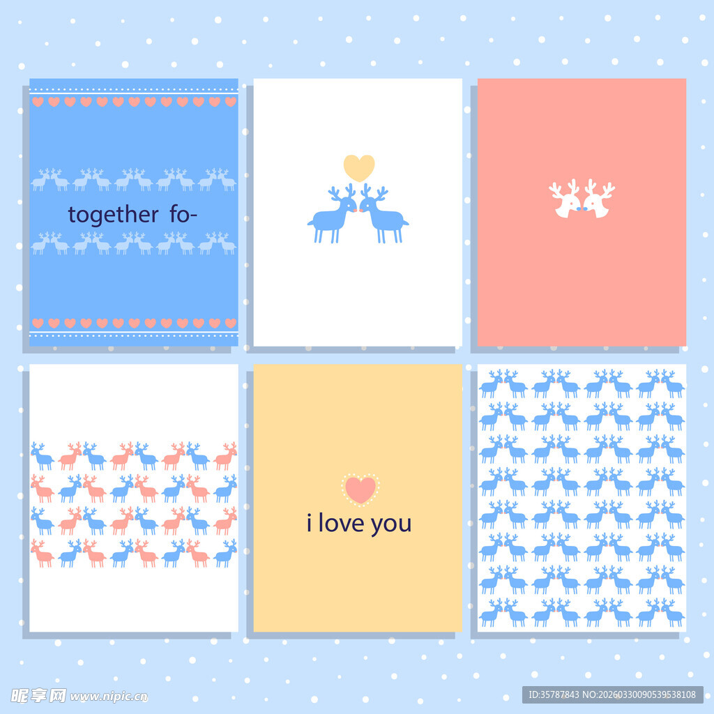 可爱卡通风格卡片设计