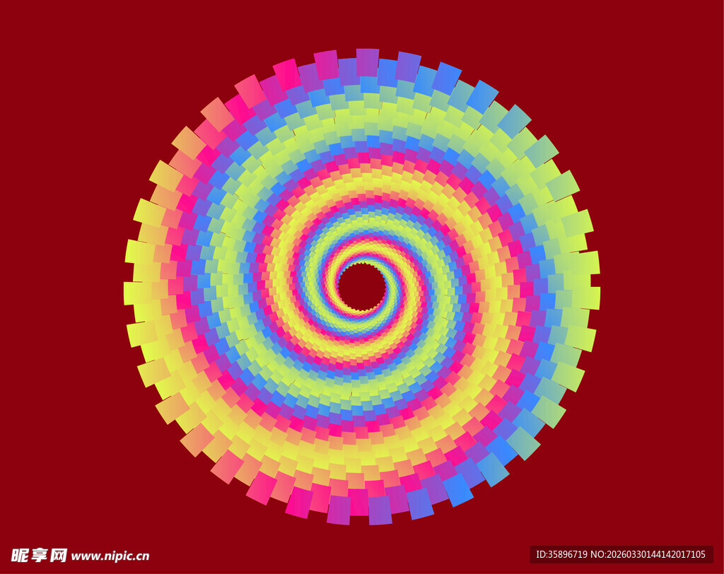彩色螺旋图案