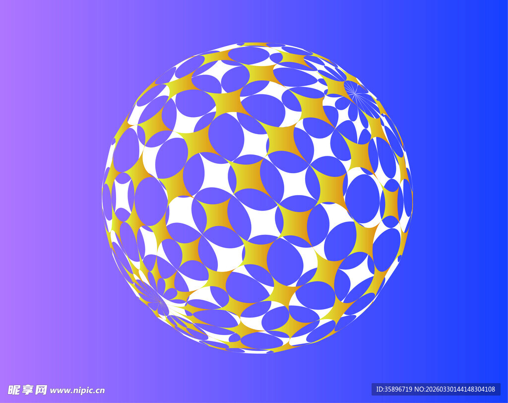 多彩几何图案球体