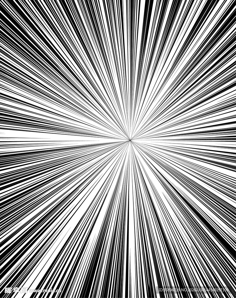 黑白放射状线条背景图