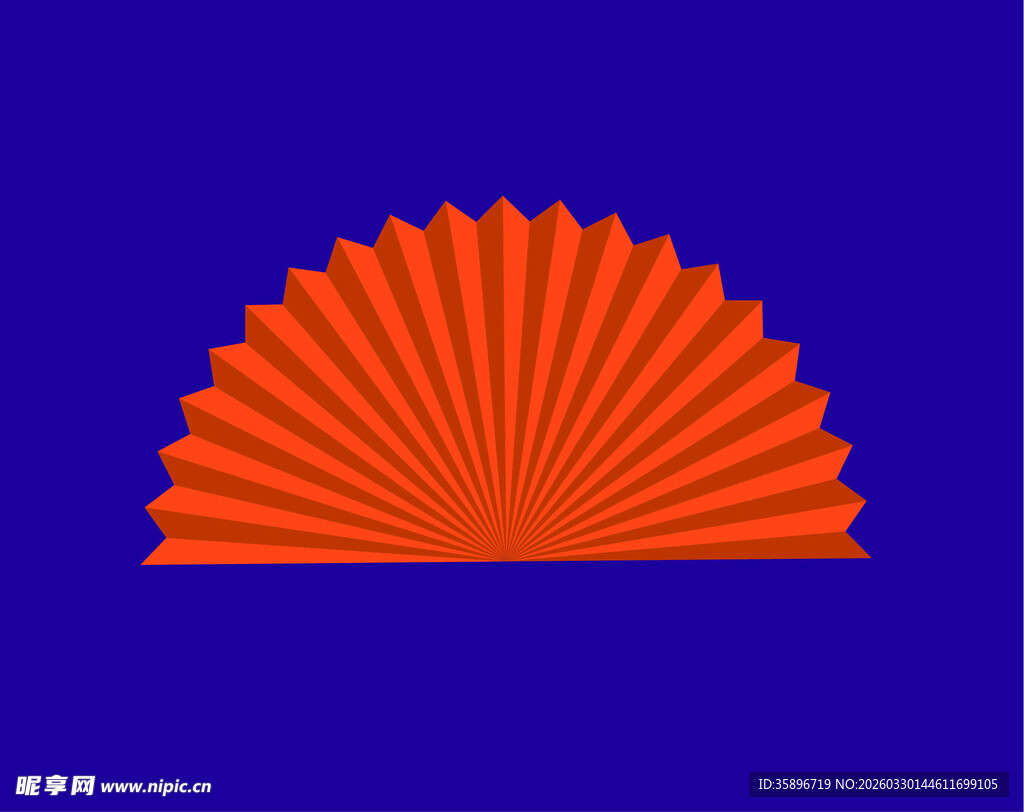 橙色扇形图案背景设计