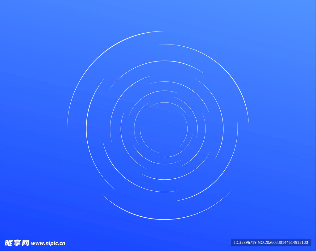 蓝色渐变圆环抽象背景图
