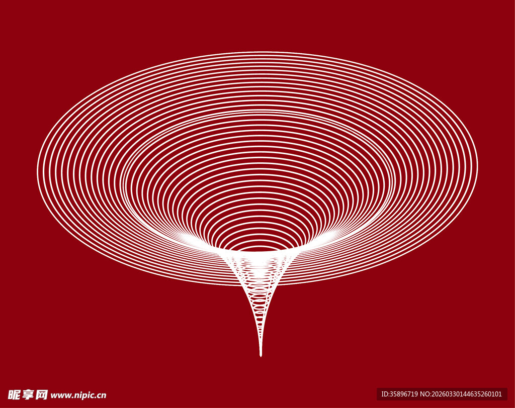 红色背景的抽象线条图案
