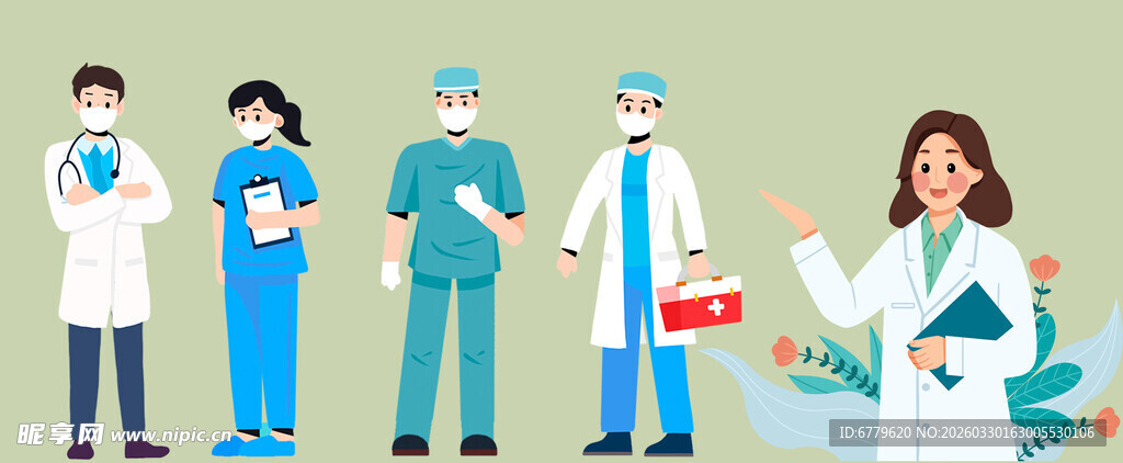 多样医护人员形象展示