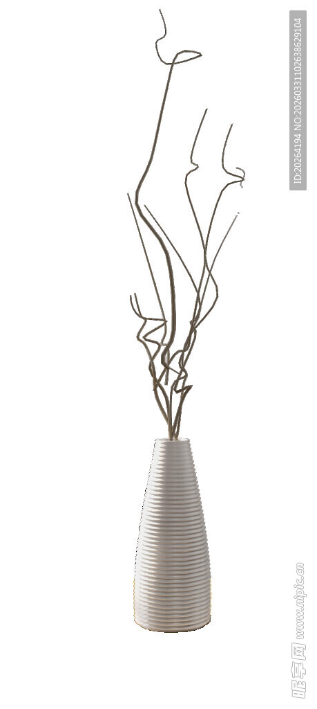 简约花瓶插干枝装饰摆件