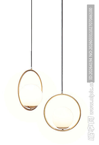 简约金属环形吊灯