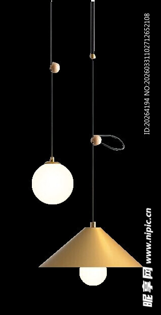 简约金属吊灯双球组合