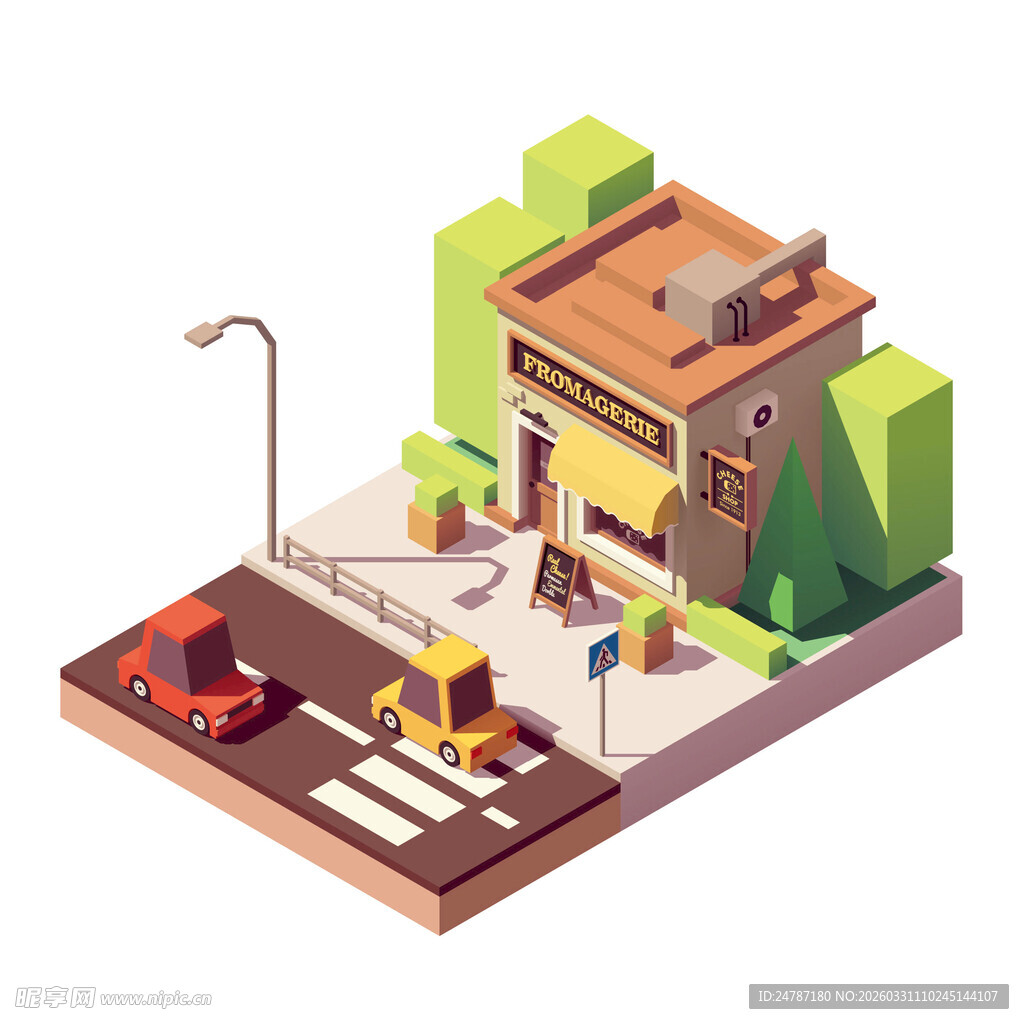 等距商铺建筑