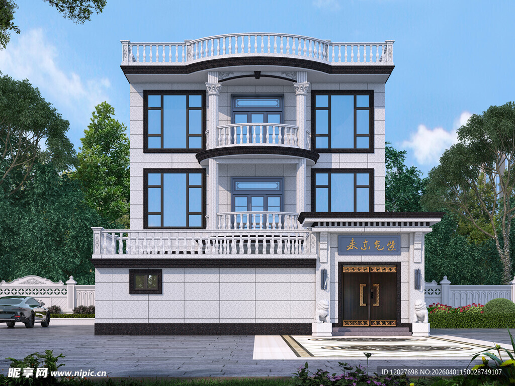 简欧风格三层豪华独栋别墅