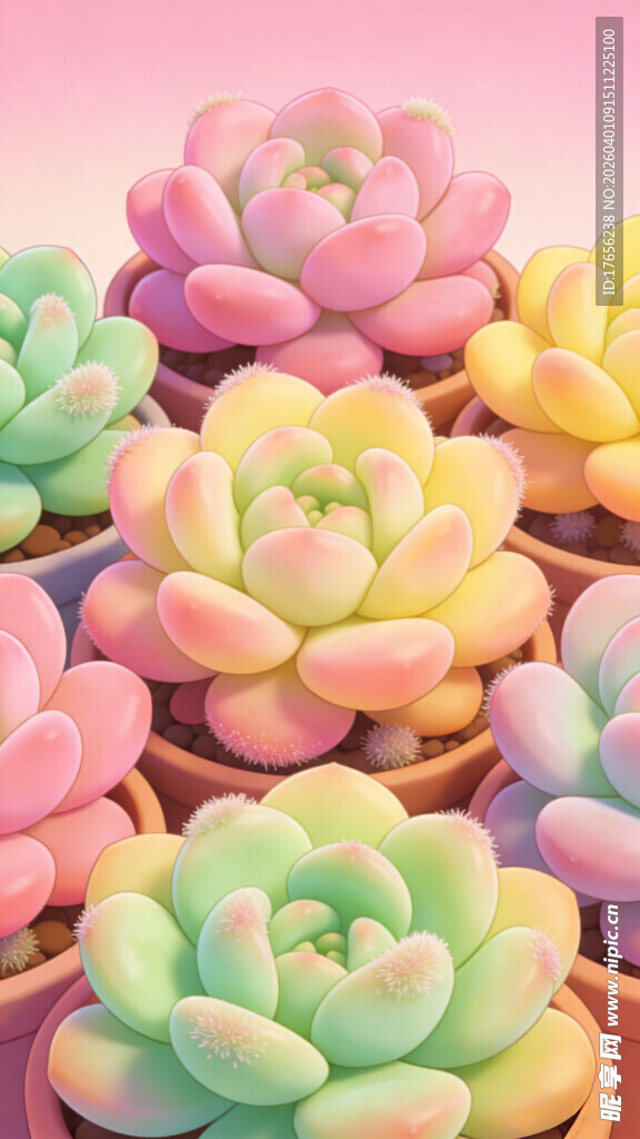 多彩可爱多肉植物组合