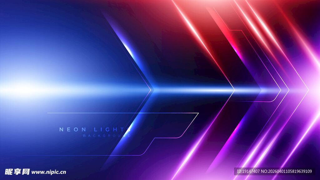 炫彩光线背景科技感画面