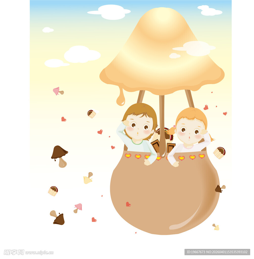 矢量插画儿童 