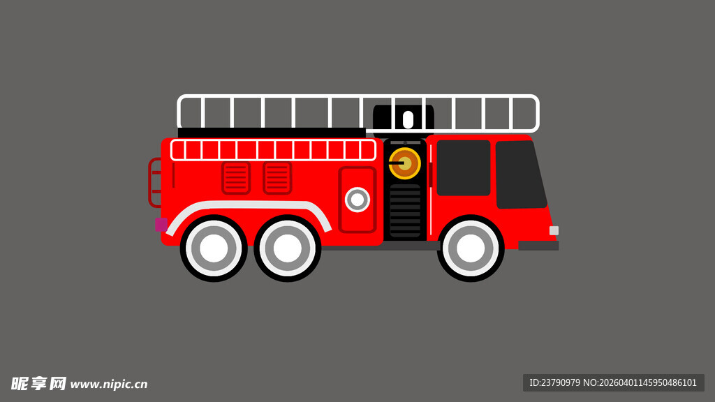 卡通消防车AE文件