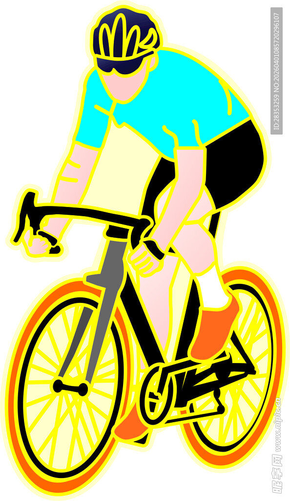 骑行者奋力驰骋