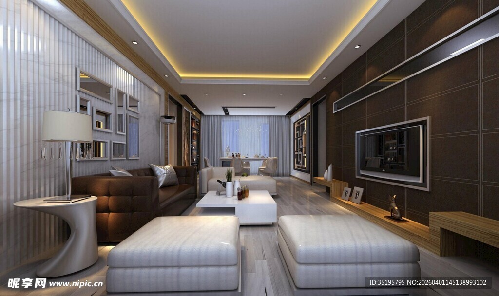 现代豪华客厅室内设计